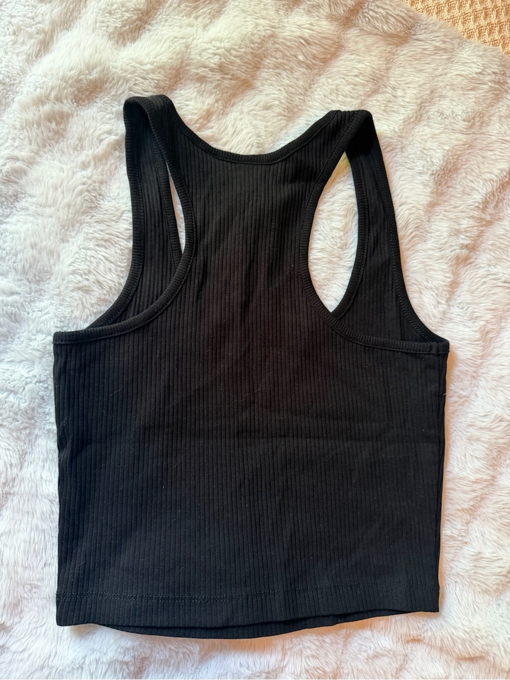 Collusion Women's Black Ribbed Racerback Tank - Picture 3 of 3